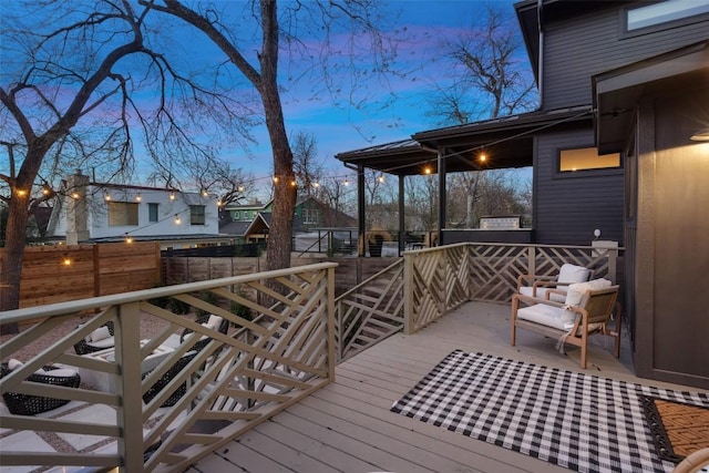 deck with fence