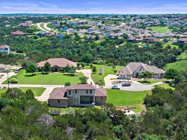 aerial view featuring a residential view