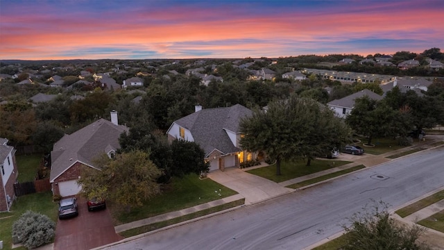 bird's eye view featuring a residential view