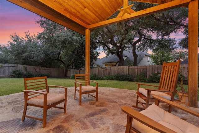 view of patio / terrace featuring a fenced backyard