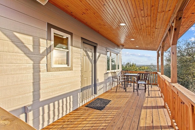 view of wooden terrace