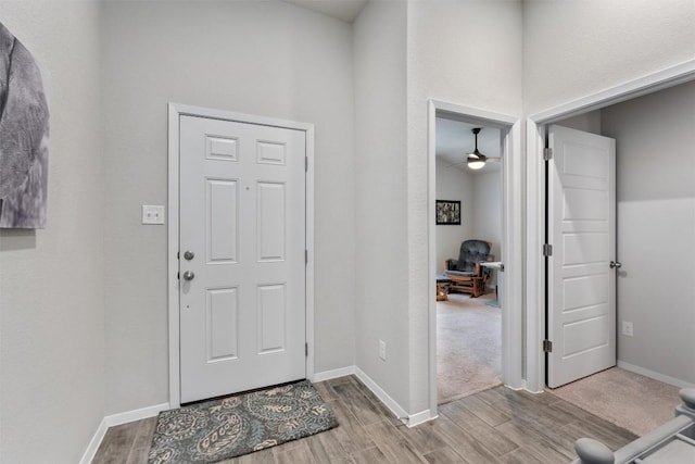 20602 Falcon, Lago Vista, TX 78645 - entrance foyer featuring wood finished floors and ceiling fan