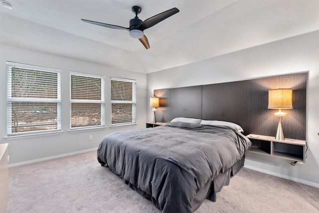 20602 Falcon, Lago Vista, TX 78645 - carpeted bedroom featuring ceiling fan and lofted ceiling