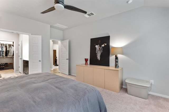 20602 Falcon, Lago Vista, TX 78645 - bedroom with light colored carpet and a ceiling fan