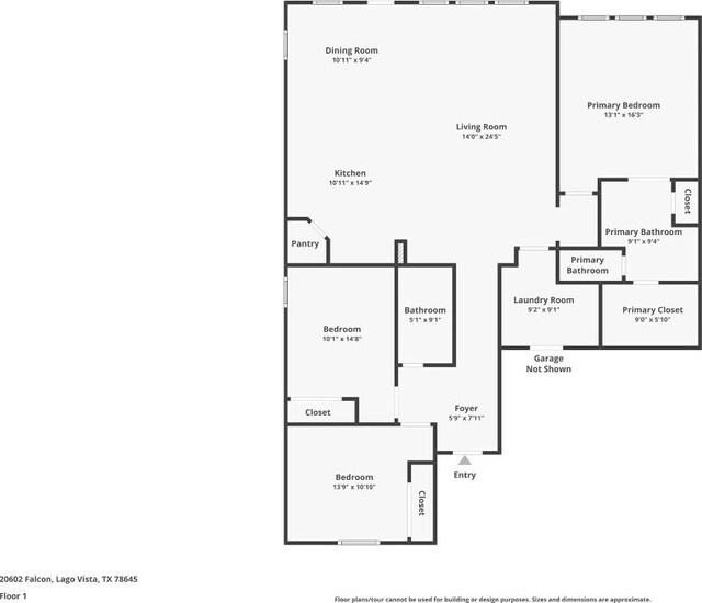 20602 Falcon, Lago Vista, TX 78645 - view of floor plan / room layout