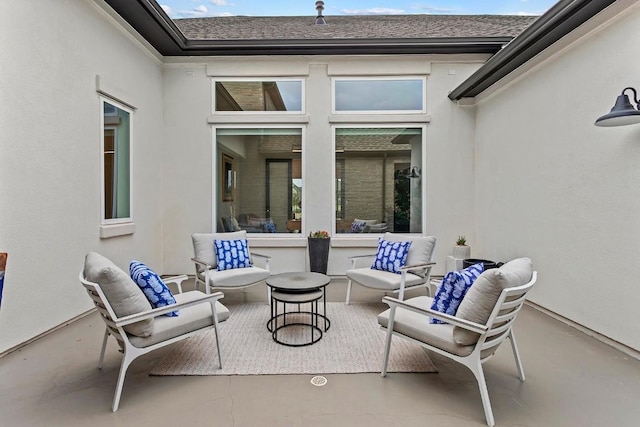 view of patio / terrace with an outdoor hangout area