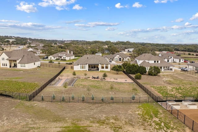 drone / aerial view with a residential view