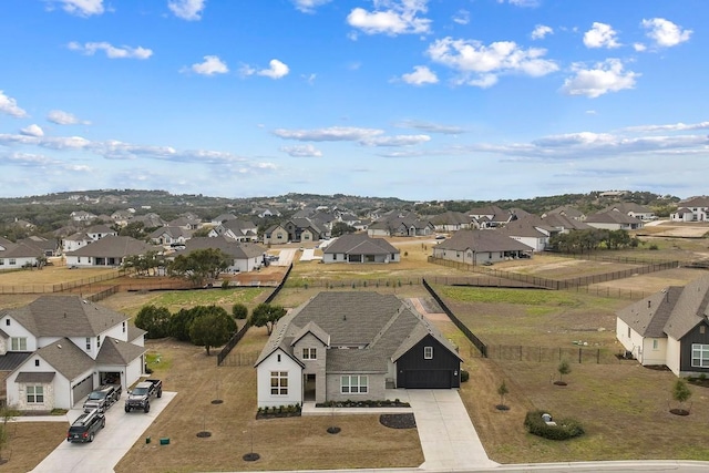 drone / aerial view with a residential view