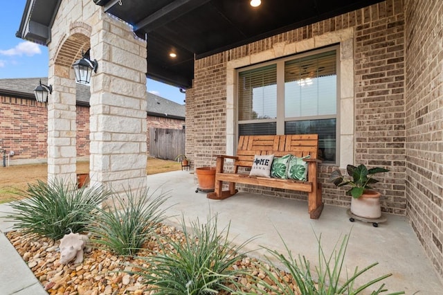 view of patio / terrace with fence