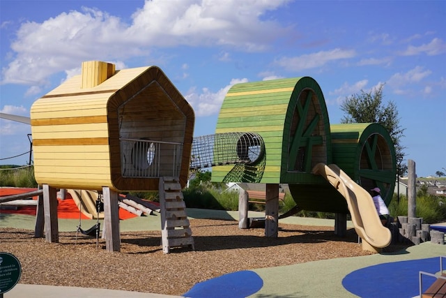 view of community jungle gym