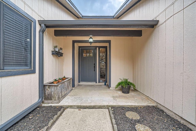 view of doorway to property