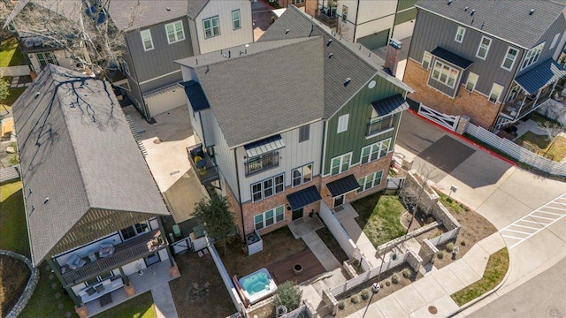 bird's eye view featuring a residential view