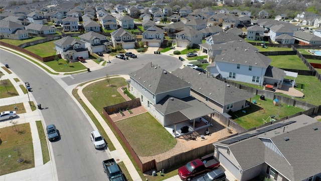 bird's eye view with a residential view