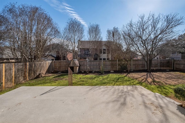 view of patio with a fenced backyard