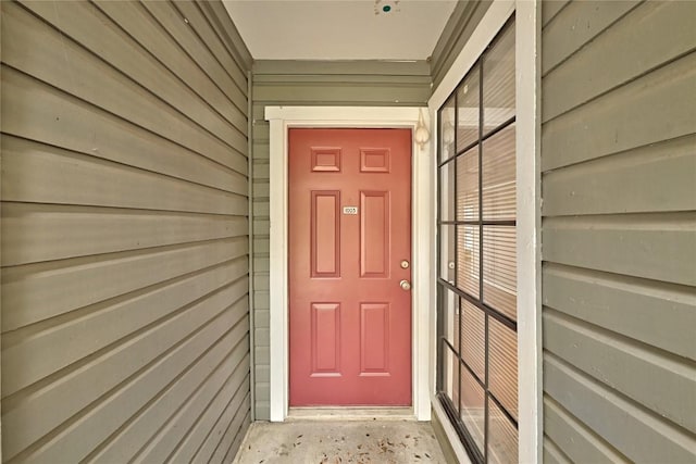 view of doorway to property