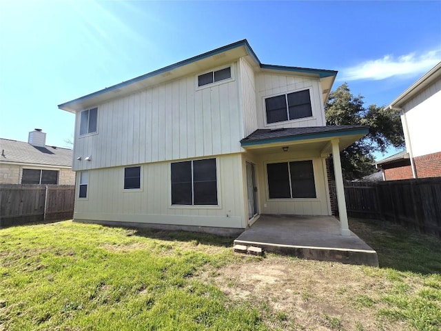 4533 Corran Ferry Loop, Austin, TX 78749 - back of property with a fenced backyard and a patio area