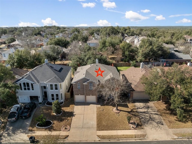 birds eye view of property featuring a residential view