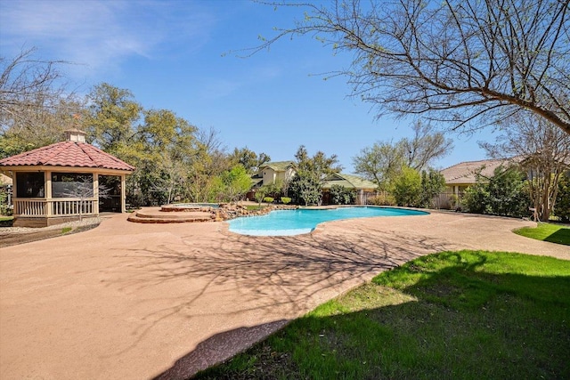 6 Wingreen Loop, The Hills, TX 78738 - view of swimming pool with a gazebo and a patio