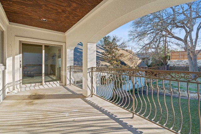 view of balcony