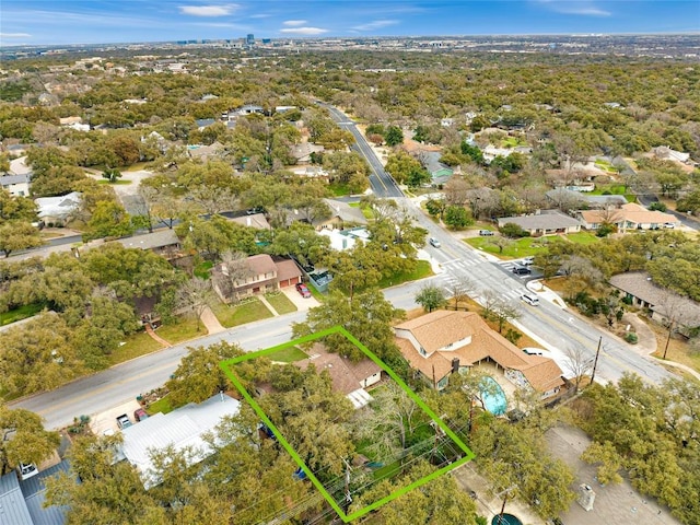 drone / aerial view featuring a residential view