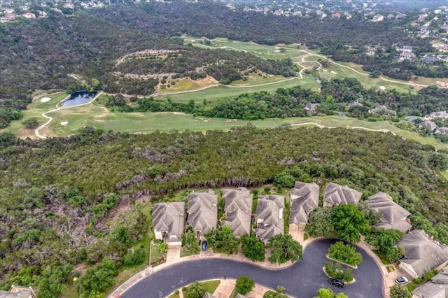 bird's eye view with golf course view