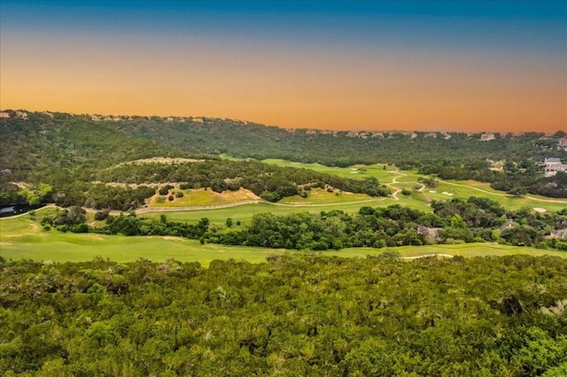 bird's eye view featuring golf course view