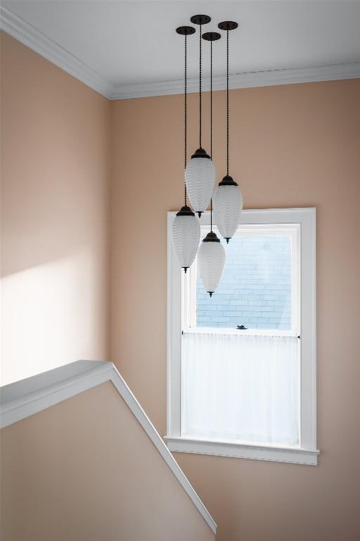 interior details with crown molding