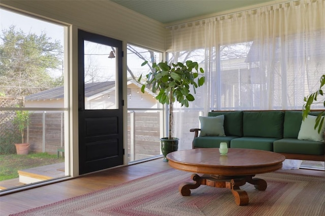 view of sunroom