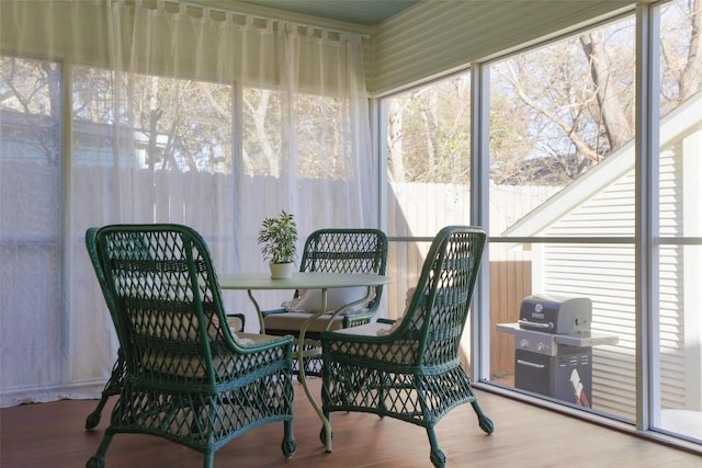 view of sunroom