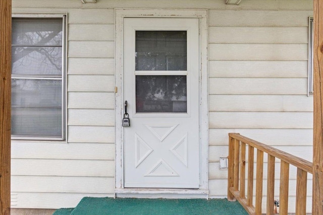 view of doorway to property