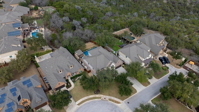 bird's eye view with a residential view