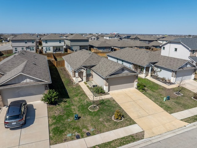 drone / aerial view featuring a residential view