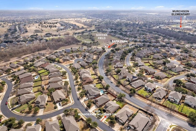 birds eye view of property featuring a residential view