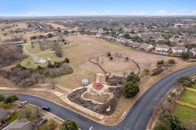 aerial view with a residential view