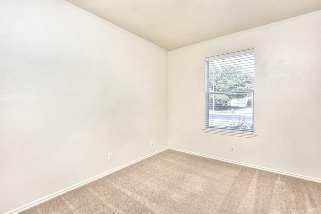 spare room with carpet floors and baseboards