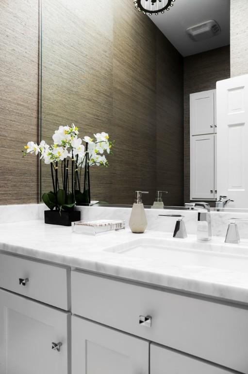 bathroom with vanity and visible vents