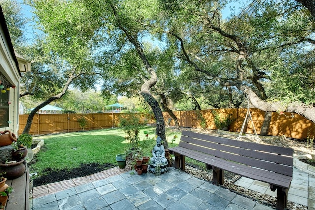 view of patio / terrace with a fenced backyard