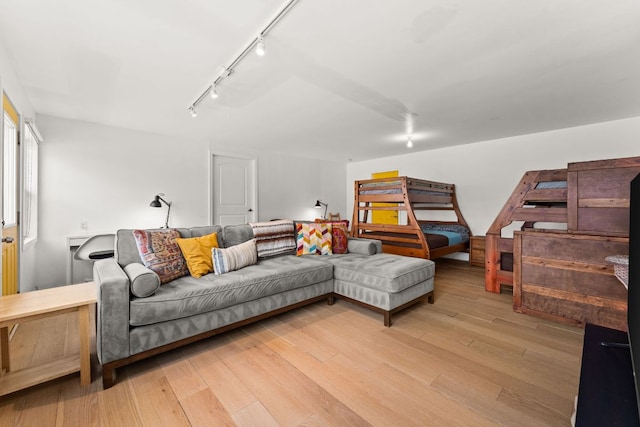 living room with light wood-style flooring