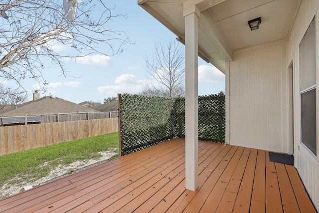 deck with fence