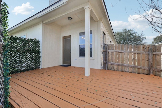 wooden deck with fence