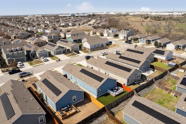 aerial view featuring a residential view