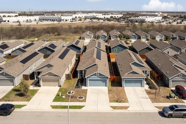 aerial view featuring a residential view