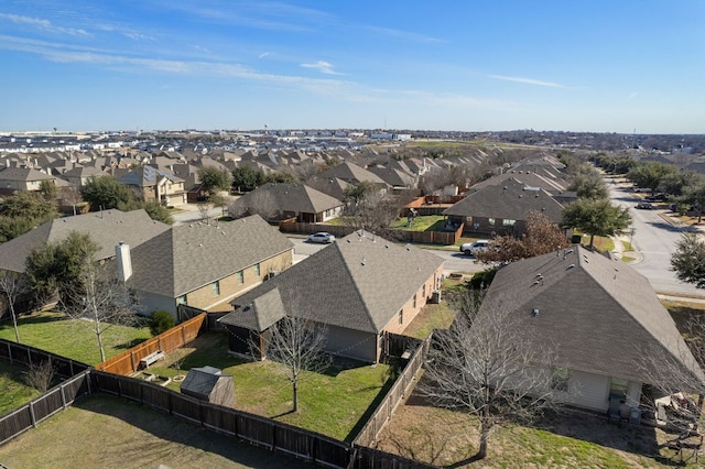 aerial view featuring a residential view