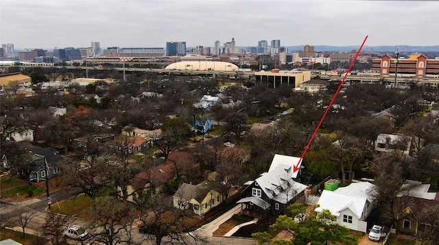 bird's eye view featuring a view of city