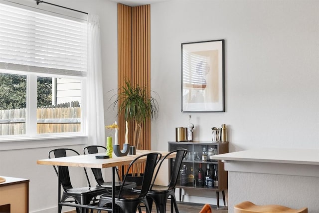 view of dining area