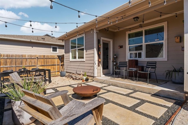 view of patio / terrace with fence