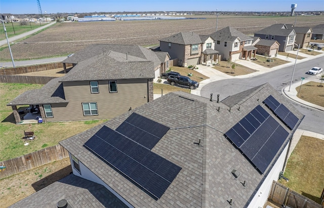 drone / aerial view with a residential view