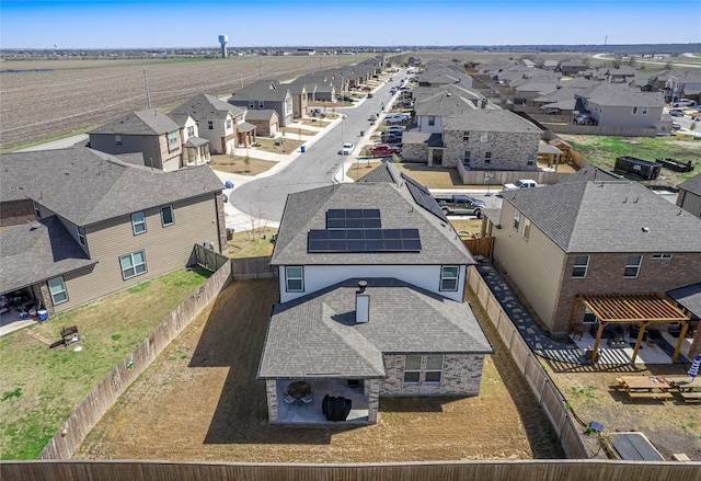 drone / aerial view with a residential view