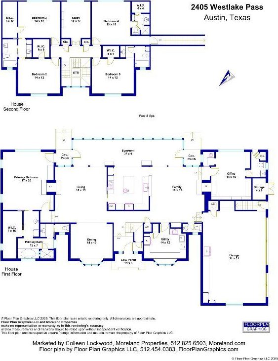 2405 Westlake Pass, Austin, TX 78746 - view of home floor plan
