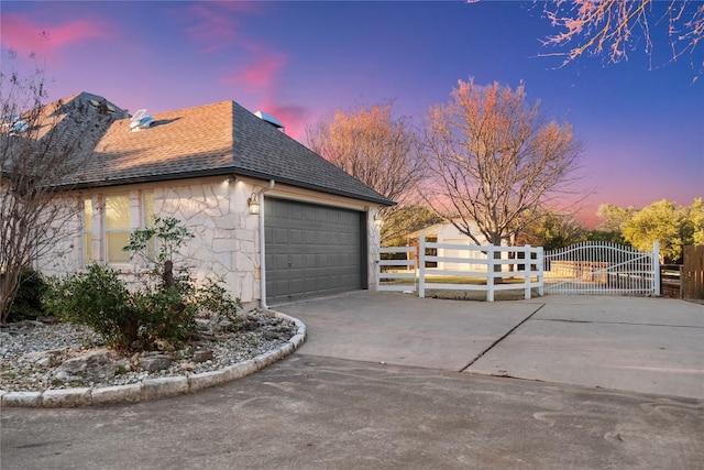 exterior space featuring a gate and fence